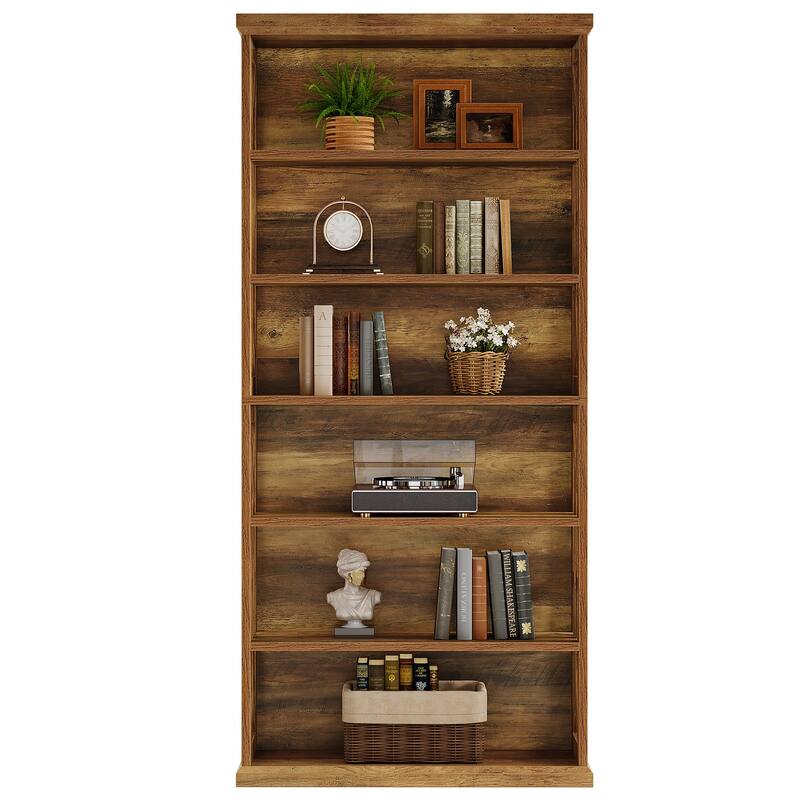 6-Tier Bookshelf, 71 Inches Tall Freestanding Bookcase