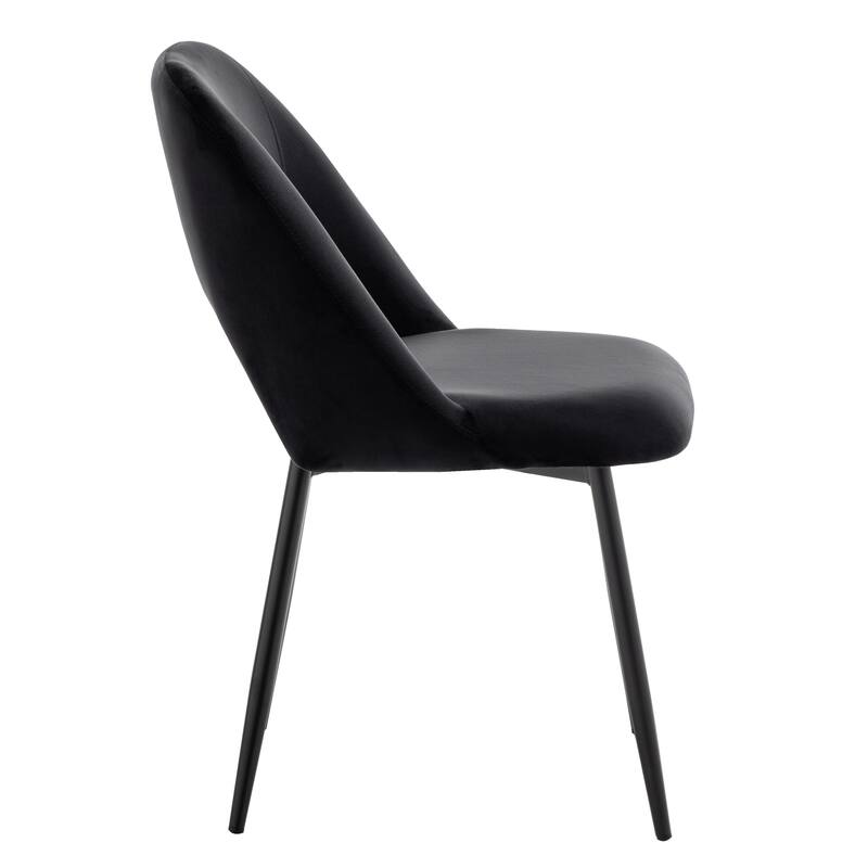 Porthos Home Orde Velvet Dining Chairs with Steel Legs, Set of 2