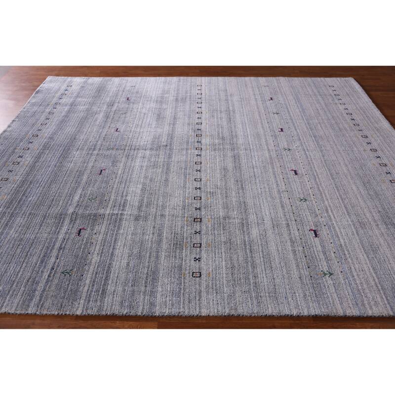 Hand Knotted Oriental 100% Wool Carpet Tribal Tribal Multi-Colored Gabbeh Area Rug - 9' 8'' X 7' 10''