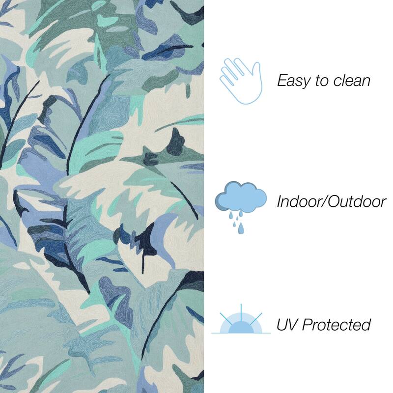 Liora Manne Capri Palm Leaf Indoor/Outdoor Rug