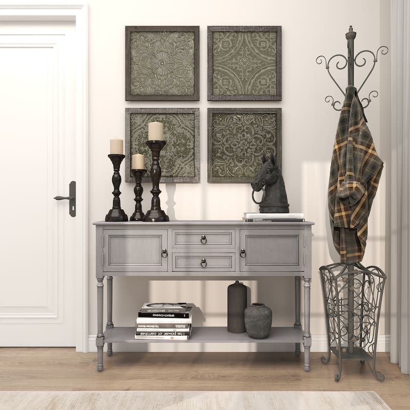 Black Metal Vintage Style Coat Rack with Scroll Designs