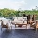 preview thumbnail 16 of 45, Cambridge Casual Lowell 5-piece Teak Wood Outdoor Conversation Set Natural Teak/Beige Cushion