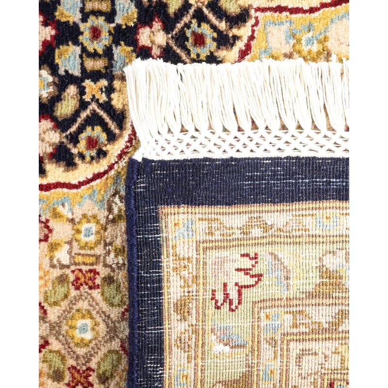 Overton Hand Knotted Wool Vintage Inspired Traditional Mogul Black Area Rug - 8 x 10