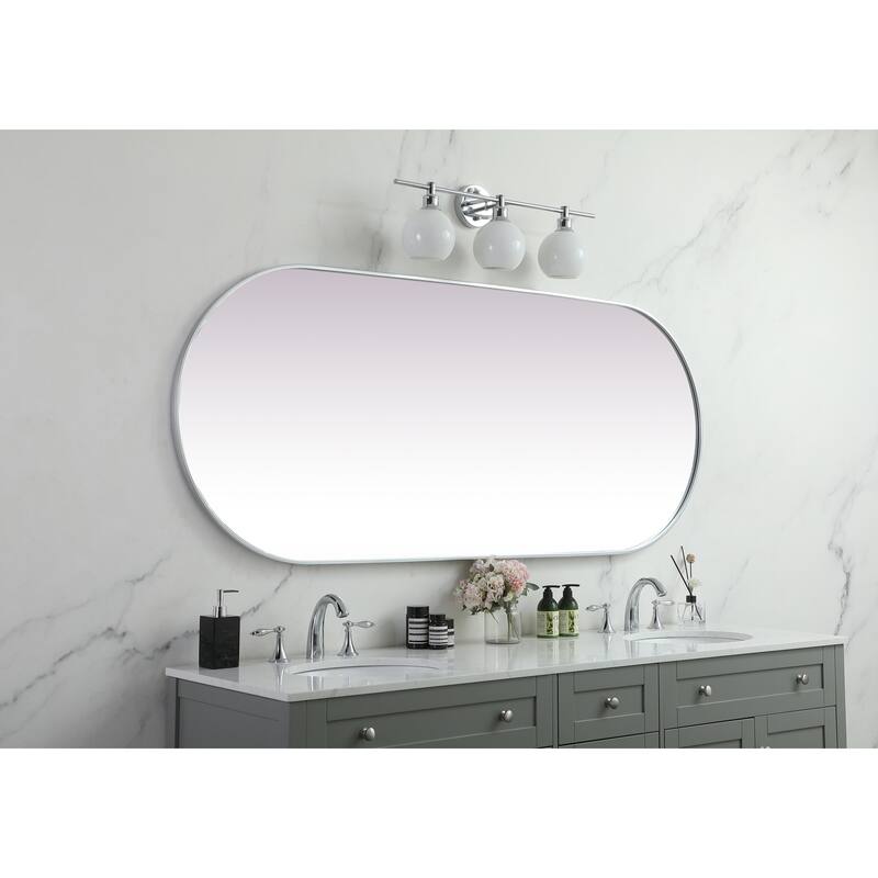 Elegant Lighting MR2A3072 Asha 30" W x 72" H Oval Framed Bathroom