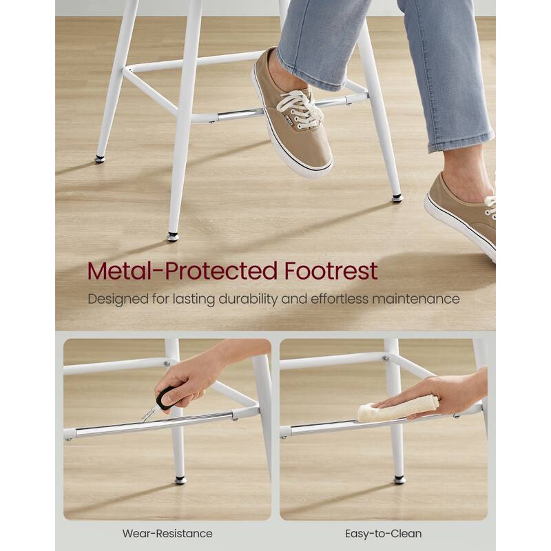 Contemporary Set of 2 Bar Stools - Stylish Seating Solution for Home