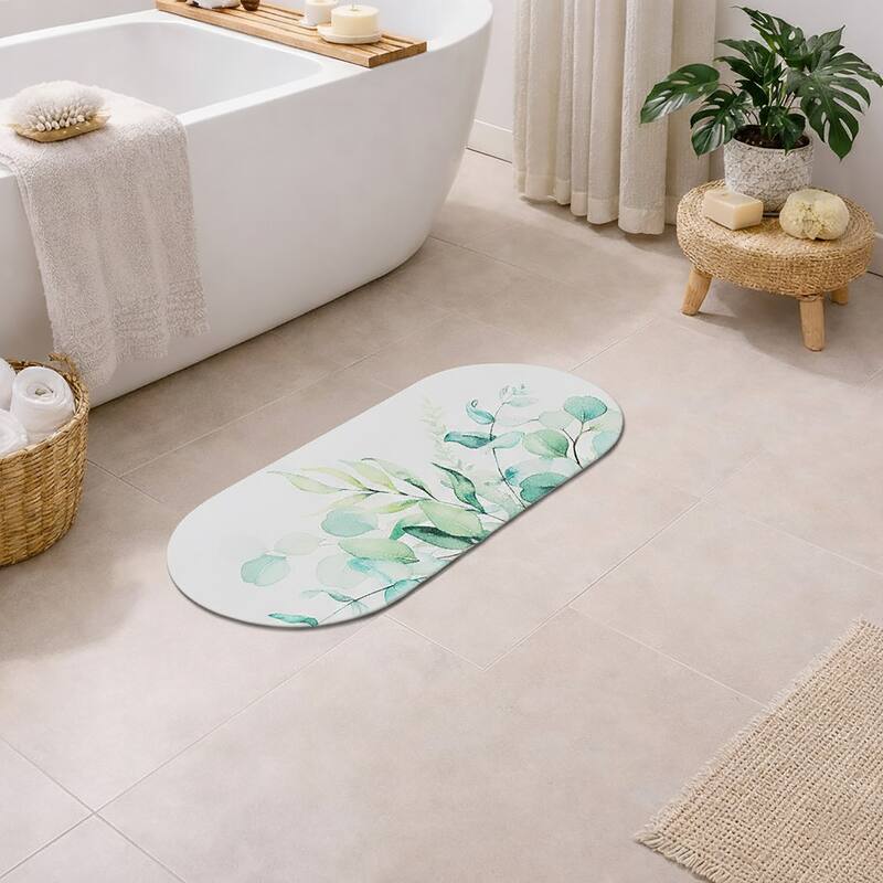 Decorative Runner Bath Mat 40x18 Ultra Absorbent Quick Dry Rug