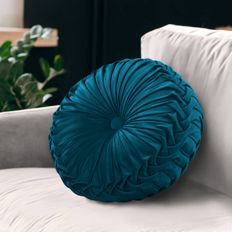 Gianny 18" Round Pleated Pillow