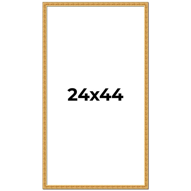 24x44 Frame Gold Real Wood Picture Frame Width 1 inches | Interior