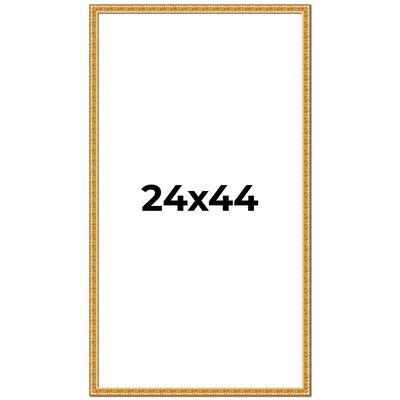 24x44 Frame Gold Real Wood Picture Frame Width 1 inches | Interior