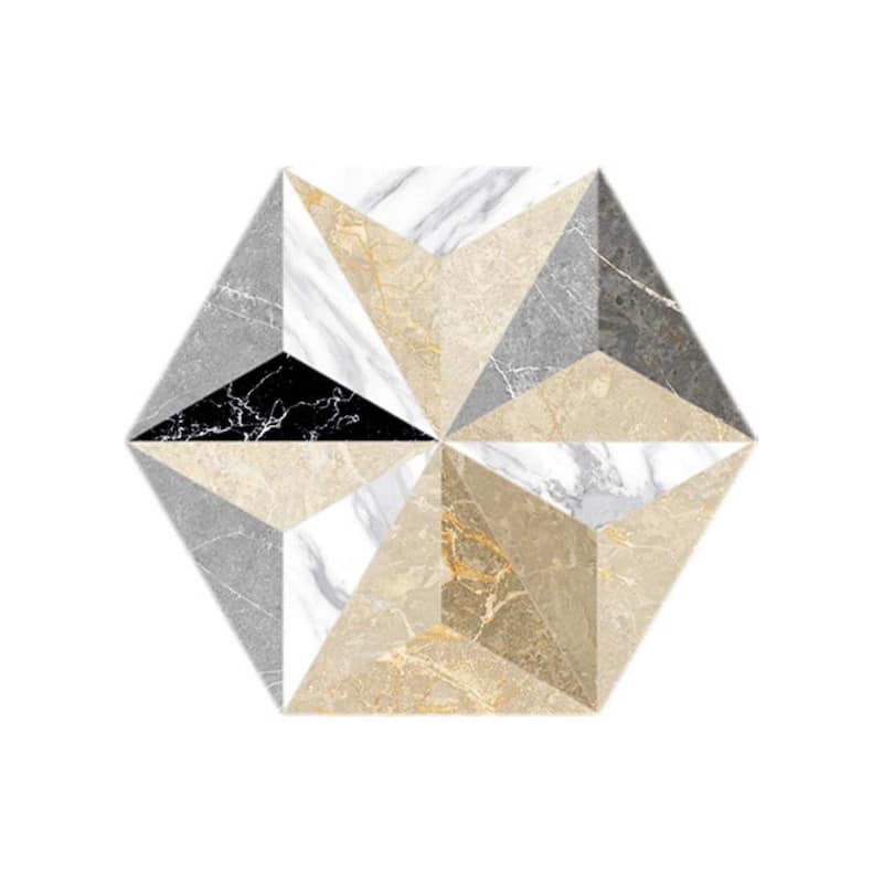 Osiris 8x9 Matte 3D Hexagon Porcelain Patterned Tile - Floor, Wall, Backsplash