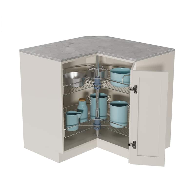 Dowell Lazy Susan 32" Diameter - 270 Degree Double Rack Stainless Steel