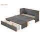 preview thumbnail 5 of 18, Queen Size Murphy Bed with USB Port and a Large Drawer, Folding Bed, Gray