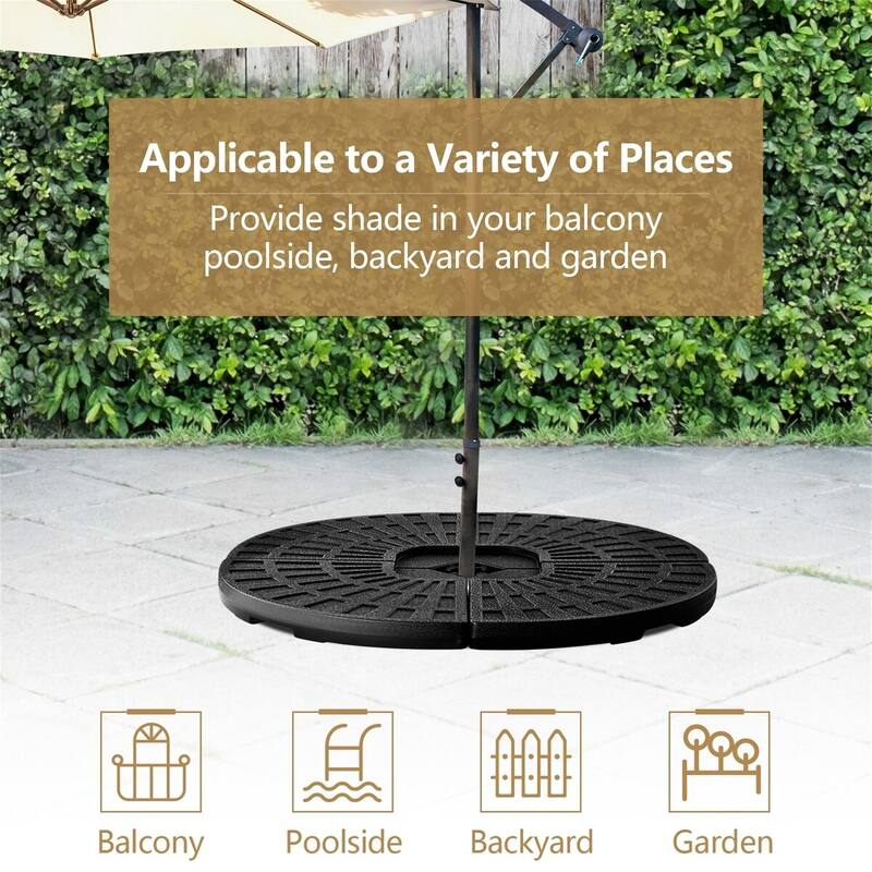 Clihome 4 Plate Patio Umbrella Base Stand