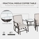 preview thumbnail 12 of 26, Outsunny 3-pc. Outdoor Sling Fabric Gliding Rocker Chairs w/ Table