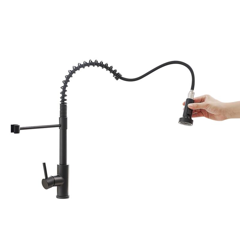 Single Hole Single Handle Pull Down Kitchen Faucet with Sprayer