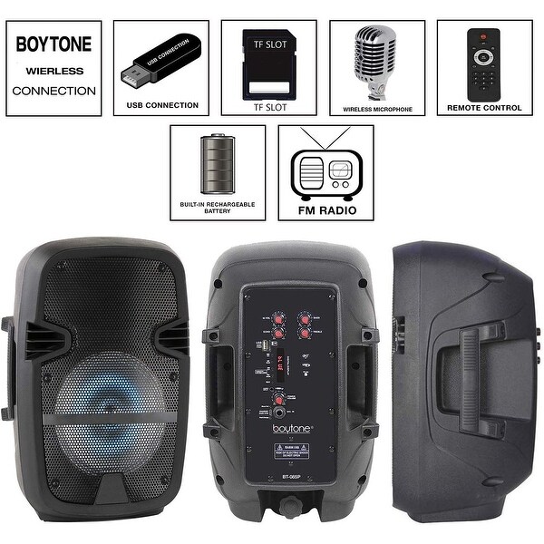 dj speaker with microphone