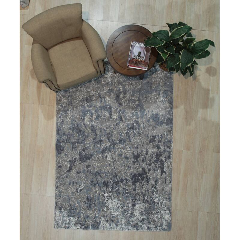 Yellow Swirl Hand-Tufted Wool Rug - Vibrant and Artistic Design