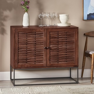 Punjab Indoor Mango Wood Handcrafted 2 Door Sideboard by Christopher Knight Home