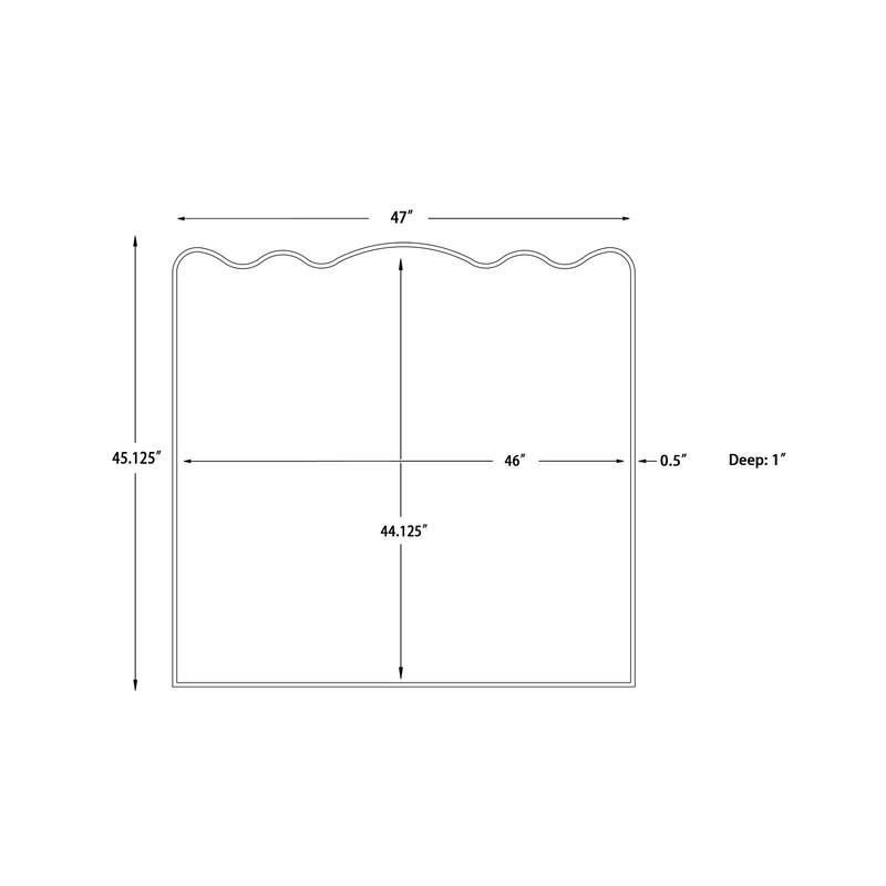 Livabliss Nerlyn Modern Accent Mirror - 45"H x 47"W x 1"D