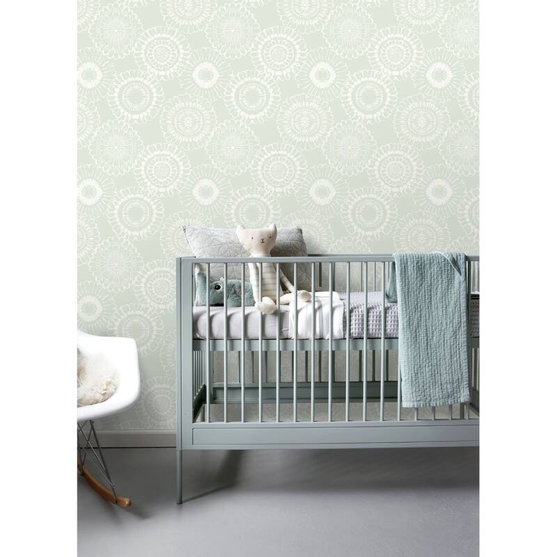 Chesapeake Sonnet Sage Floral Wallpaper - 20.9 x 396 x 0.025