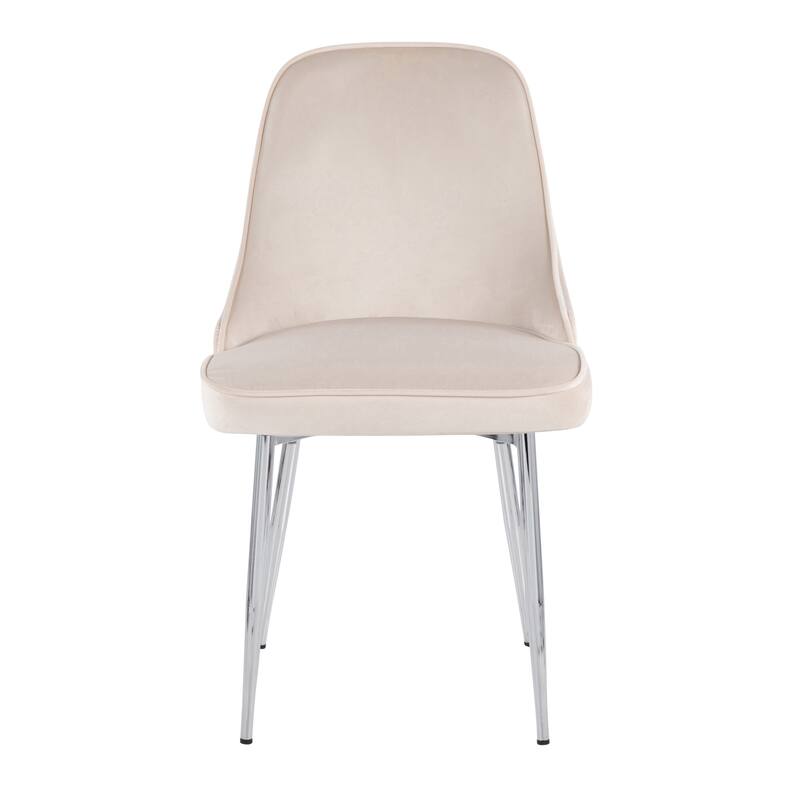 Silver Orchid Naldi Contemporary-Glam Velvet Dining Chair (Set of 2)