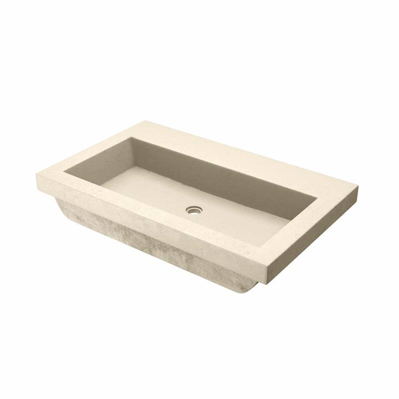 Native Trails NativeStone 30" Rectangular Stone Composite Drop In - Sand