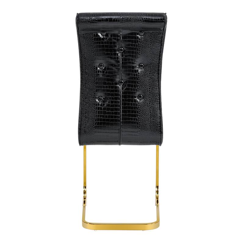 Set of 2 Faux Leather Dining Chairs