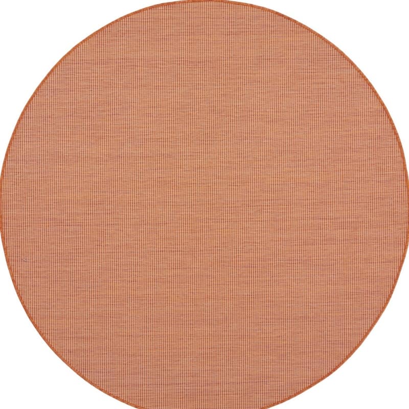 HomeRoots Contemporary Round Outdoor Rug - 6' Round