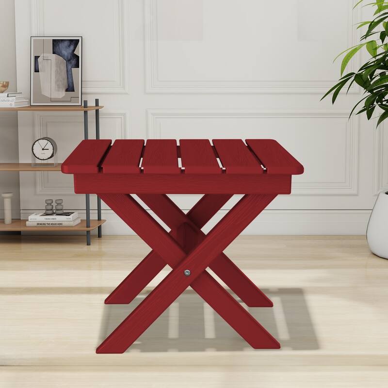Outdoor Patio HDPE Foldable Side Table, Waterproof & Weather Resistant