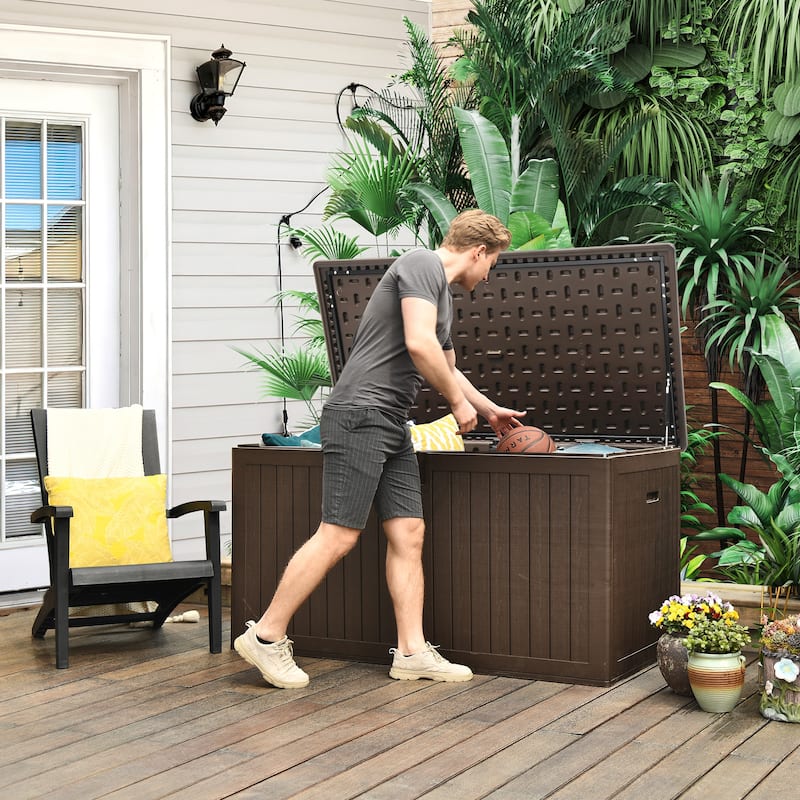 180-230 Gallon Outdoor Storage Waterproof Deck Box
