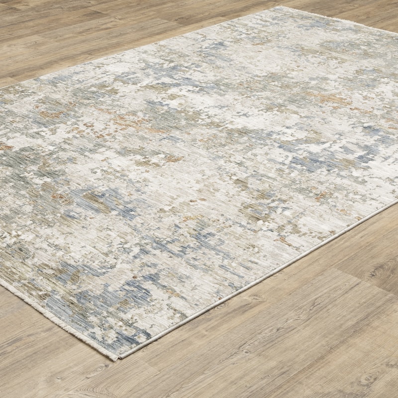 Sienna Distressed Abstract Beige/ Multi Area Rug