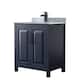 Option Dark Blue / White Carrara Marble Top / Matte Black