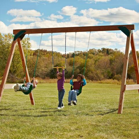 Swing-N-Slide Scout Swing Set DIY Hardware Kit (Lumber not included) - 12'x8'x8' or 16'x8'x8' with cantilever design
