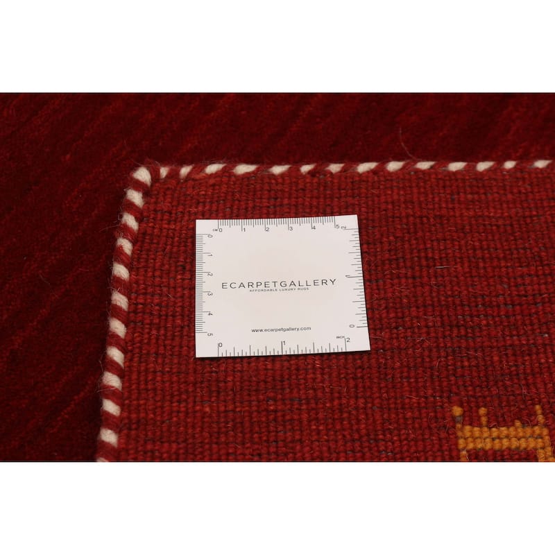 Kashkuli Gabbeh Red Rug 2'8" x 11'4" - 2'8 x 11'4