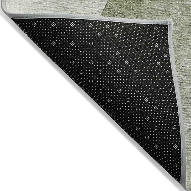 Machine Washable Indoor/ Outdoor Modern Abstract Chantille Rug