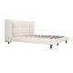 preview thumbnail 20 of 30, Roomfitters Queen Size Upholstered Platform Bed with LED Lights and U-Shaped Headboard, Linen Fabric, for Bedrooms