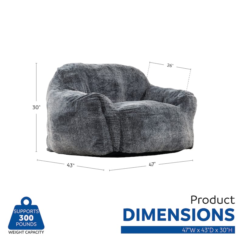 Sealy® Tore Faux Fur Foam Bean Bag Chair