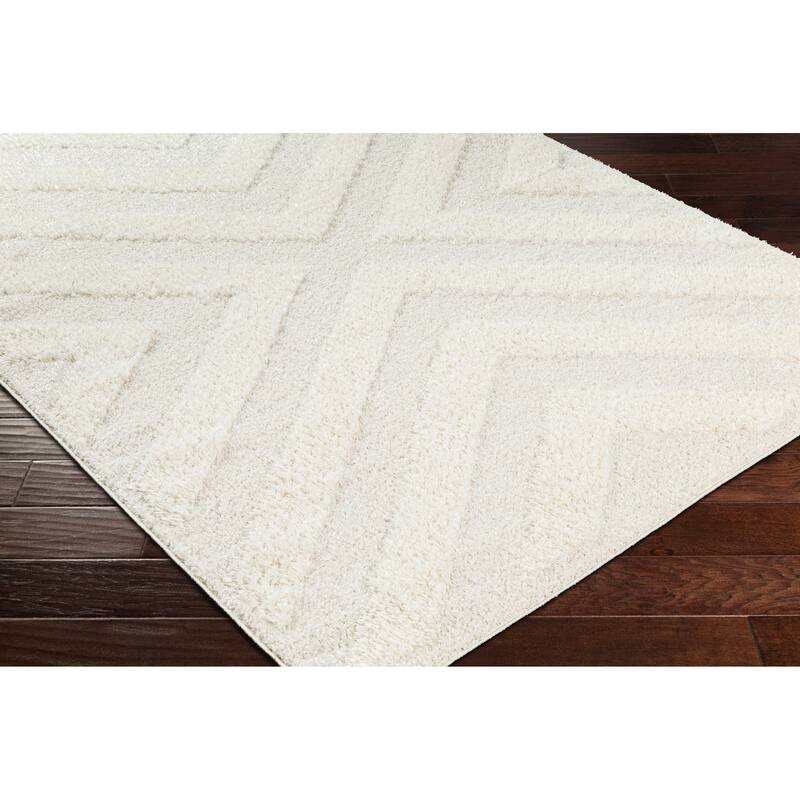 Livabliss Rodos Modern Chevron Plush Area Rug