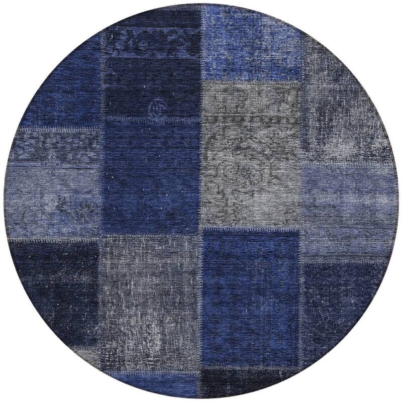 HomeRoots Patchwork Transitional Rectangle Outdoor Rug