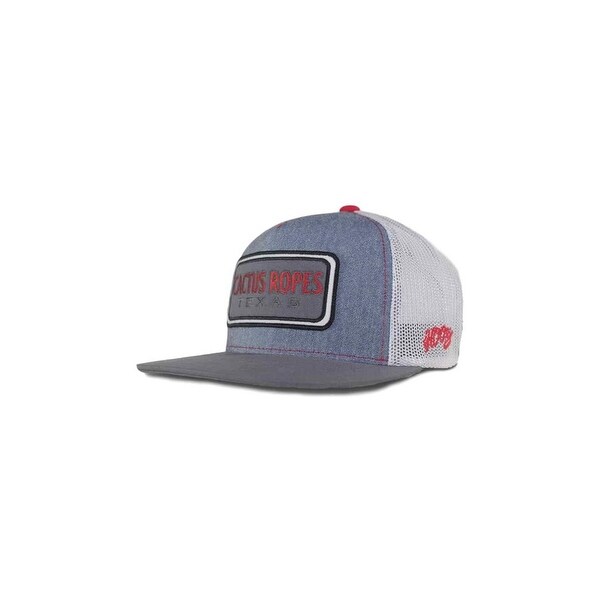HOOey Hat Mens Cactus Ropes Snapback Trucker O/S Denim White CR024 ...