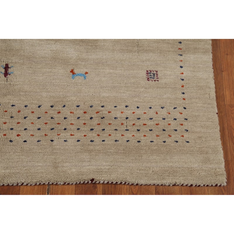 Gabbeh Oriental Area Rug Handmade Bedroom Wool Carpet - 4'7"x 6'5"