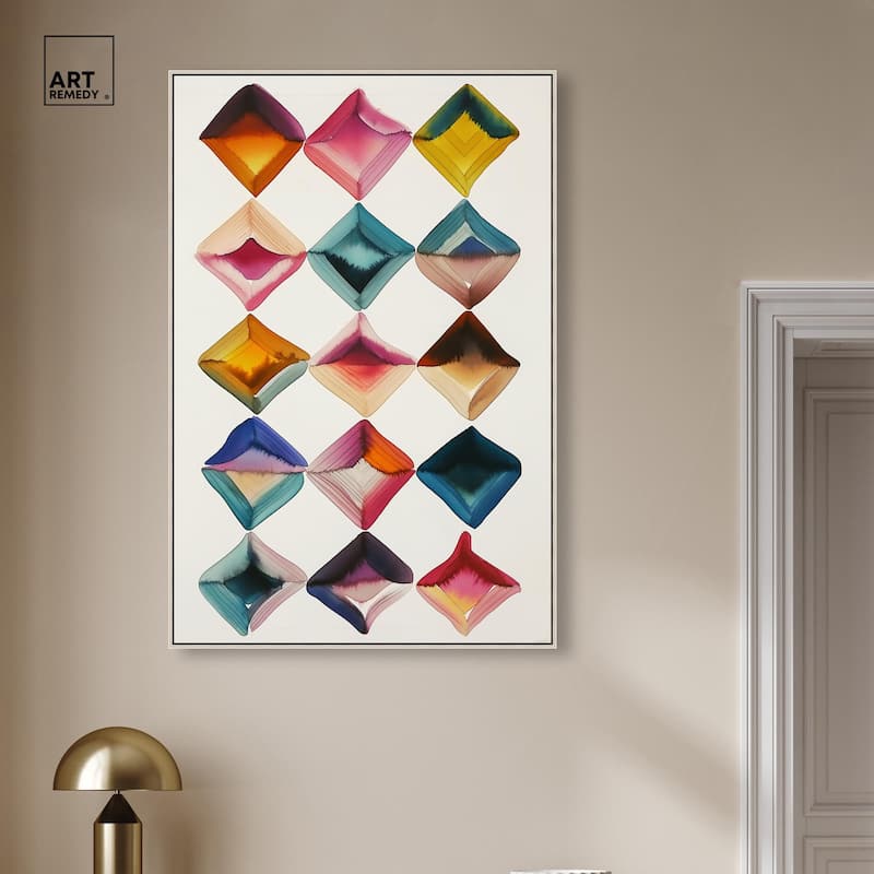 Diamond Grid Canvas by Art Remedy