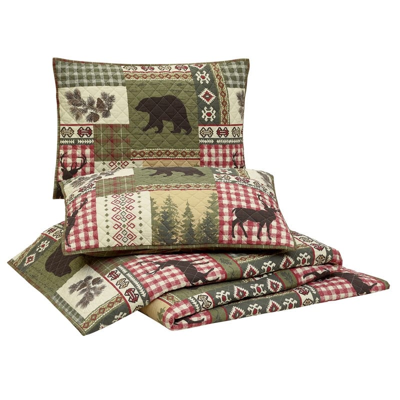 Modern Heirloom Dorset Lodge Patchwork Printed Quilt Set