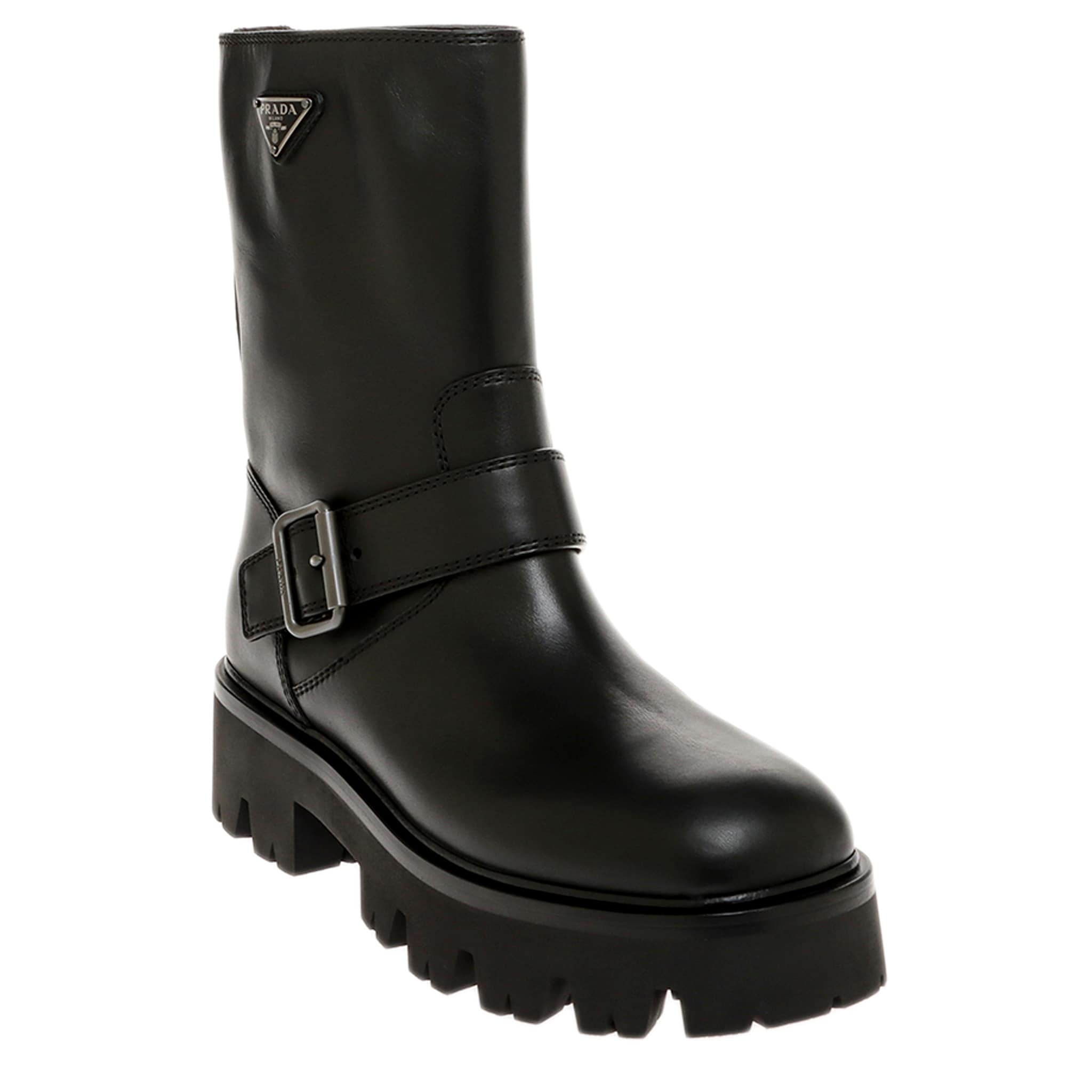 Prada Leather Boots - Overstock - 43808106