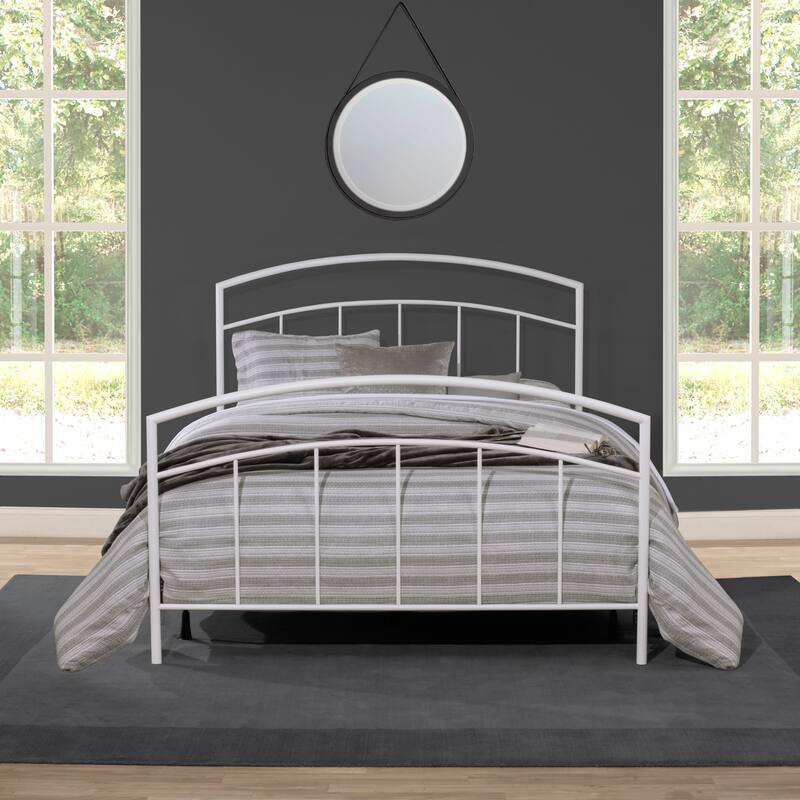 Hillsdale Julien Textured White Metal Spindle Headboard