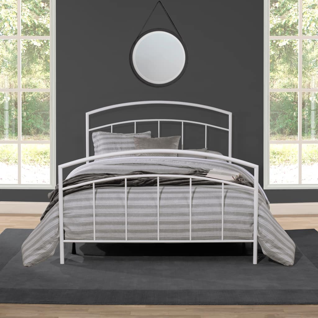 Hillsdale Julien Textured White Metal Spindle Headboard