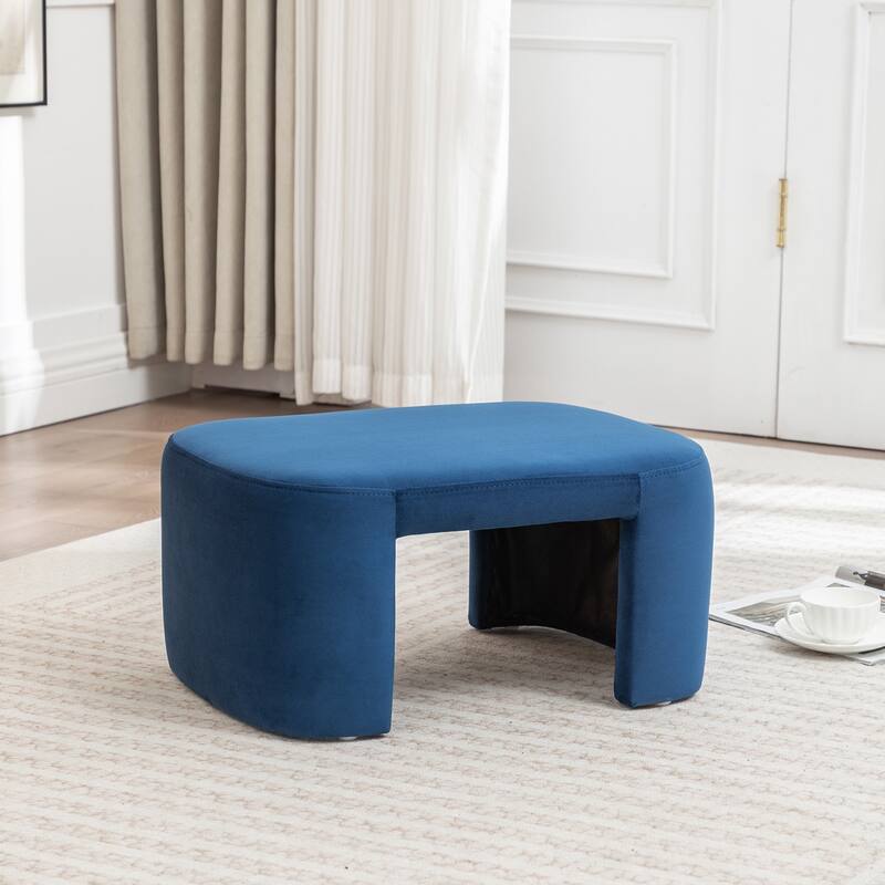 SEYNAR Modern Velvet Rectangle Accent Ottoman