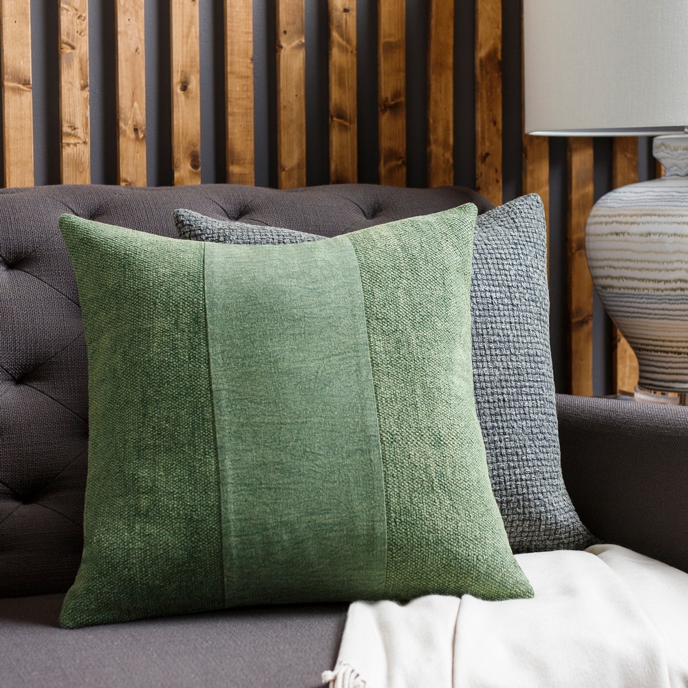 Green clearance textured pillow