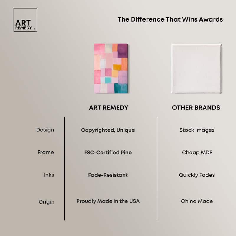Color Squares III Canvas by Art Remedy, Gallery Wrapped