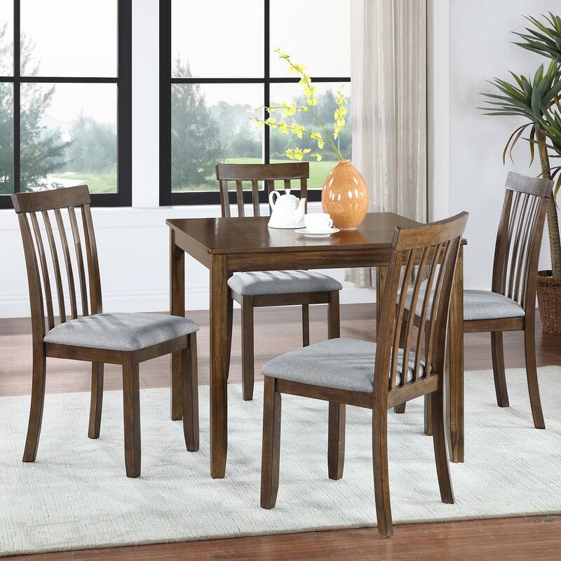 5 Piece Dining Set with 4 Upholstered Chairs